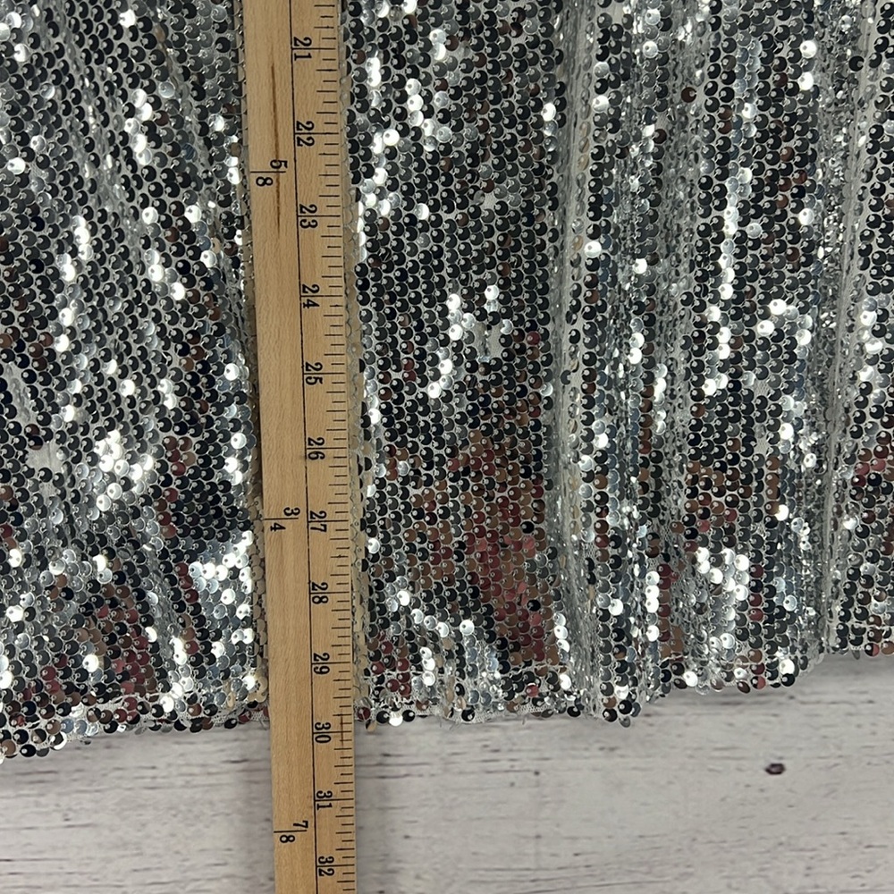Allegra K Women's Sequin Midi Skirt Sparkly Glitter Cocktail Party Flare Skirts - Picture 3 of 6